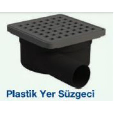 Plastik Yer Süzgeci Yan Çıkış Akpls Beyaz 10x10 Çap 32