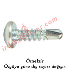 Vida YSB (Yıldız Silindir Başlı - Topbaş ) Matkap Uclu Vida Yağmur - 3.9 X 19